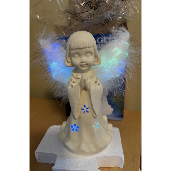 Angel's Glow Illuminated Sculpture Angel w/Wings-Christmas- Colorful -NIB- - Picture 5 of 10